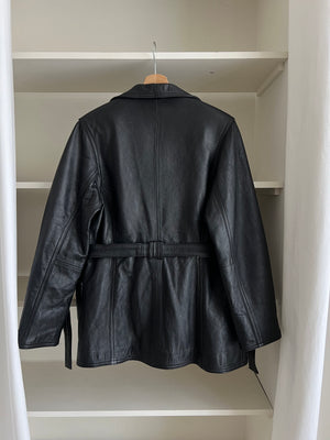 100% Leather black jacket