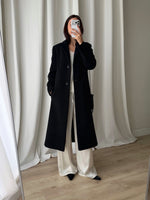Blunauta wool blend black coat