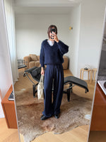 Pure viscose tailored pants - Navy