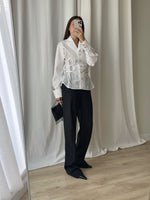 Tailored pure wool black pants