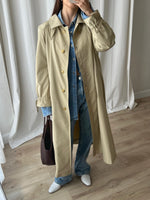 Cotton blend beige trench
