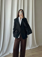 Pure linen black blazer
