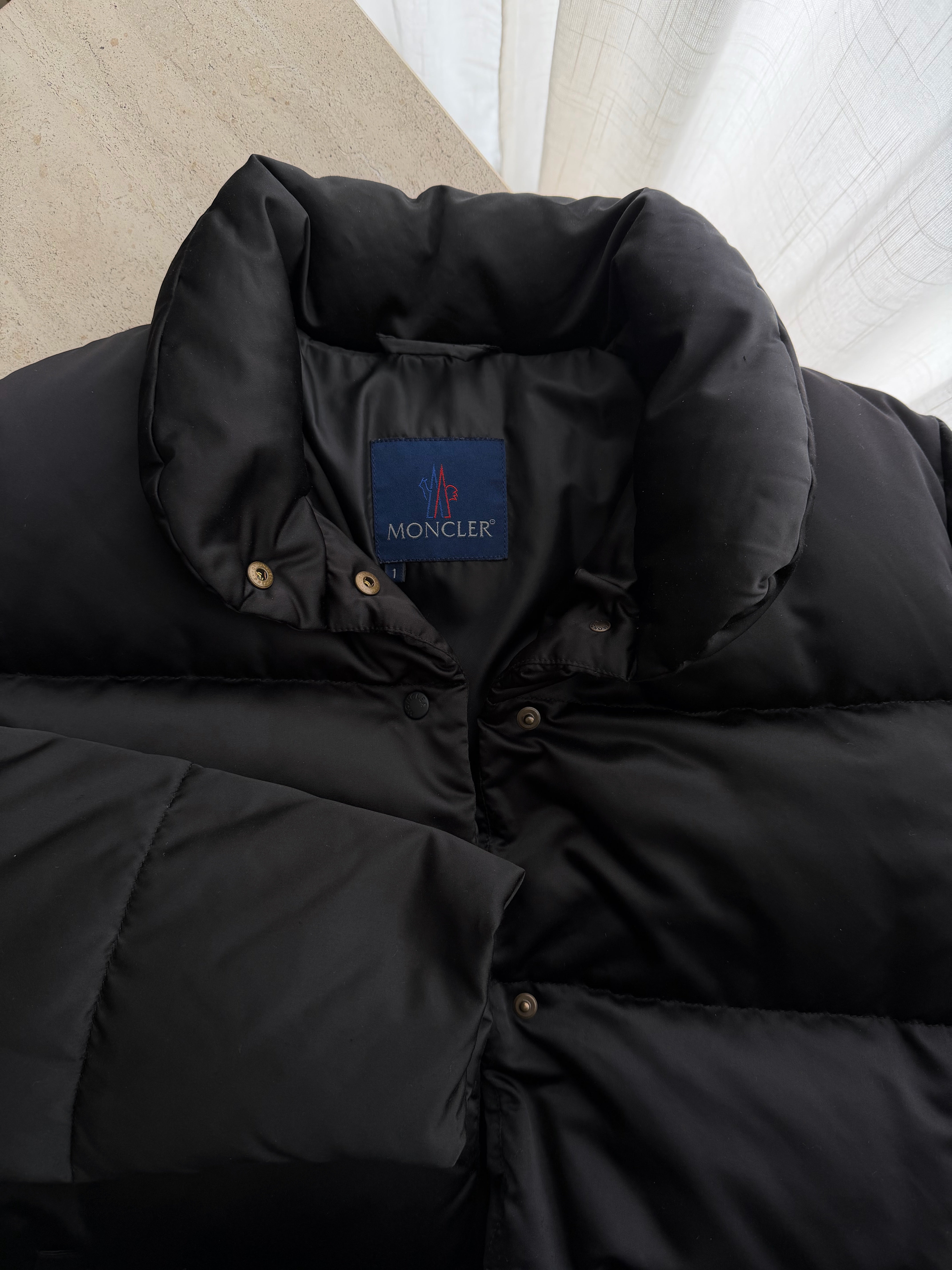 Moncler black down jacket