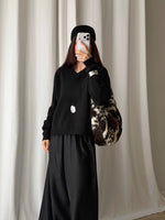 100% merino wool soft pull - Carbone