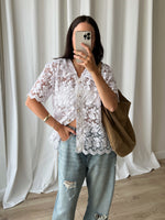 Handmade sheer lace shirt