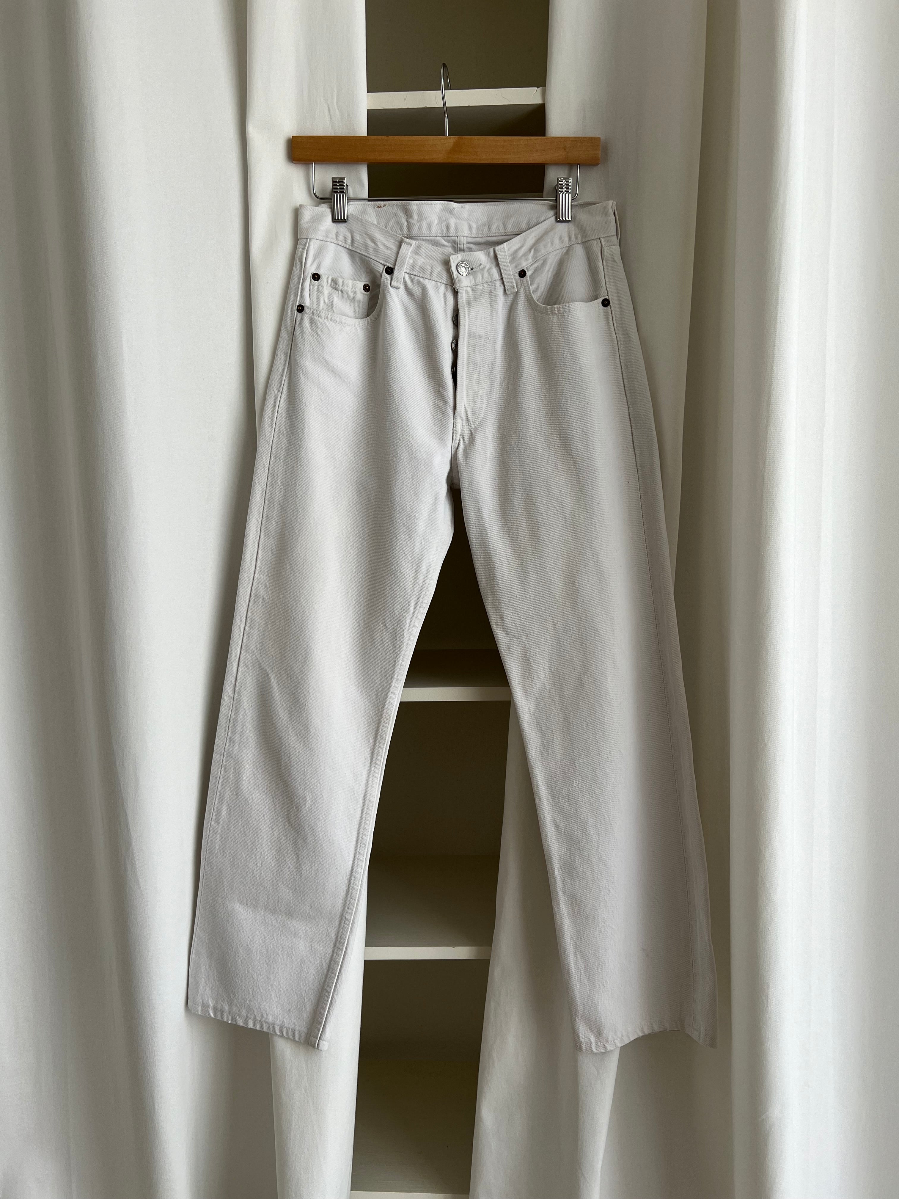 Levi's 501 white jeans