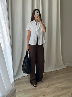 Pure linen oriental white shirt