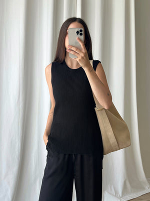 Ralph Lauren ribbed black top