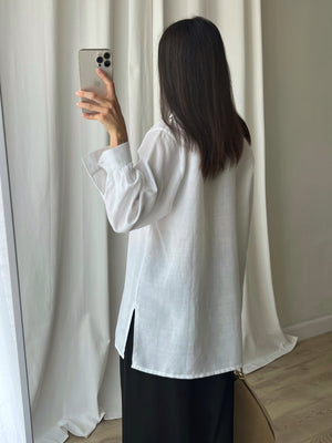 Pure linen white shirt