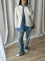 Made in France white quilted jacket