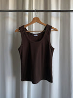 Ribbed tank top - Chocolate