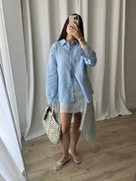 100% Linen comfy shirt - Cielo