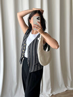 Sportmax linen and cotton striped vest