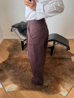 Tailored 100% linen pants - Cacao