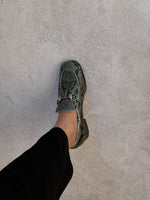 Gucci 1990s snakeskin horsebit loafers
