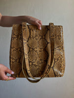 Real python leather bag