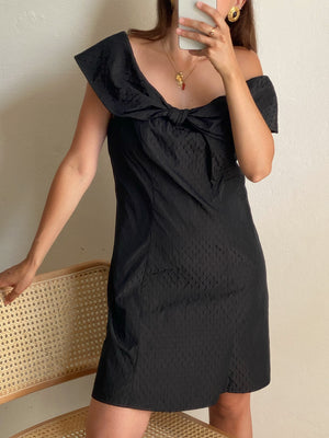 Vintage Moschino off-shoulder little black dress